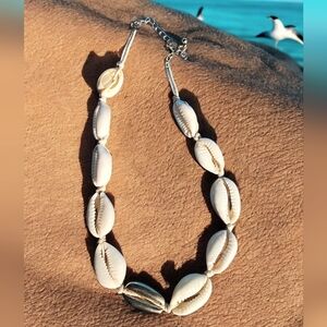 Boho Cowrie Shell Necklace Women Seashell Rope Chain Choker Jewelry